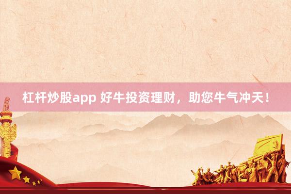 杠杆炒股app 好牛投资理财，助您牛气冲天！